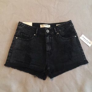 Bullhead black denim high waisted shorts